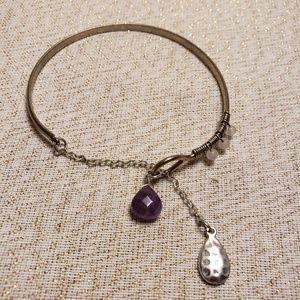 Unique Artisan Silver Bracelet w/semiprecious